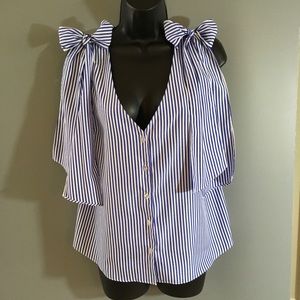 JOA Bow-Detail Summer Blouse